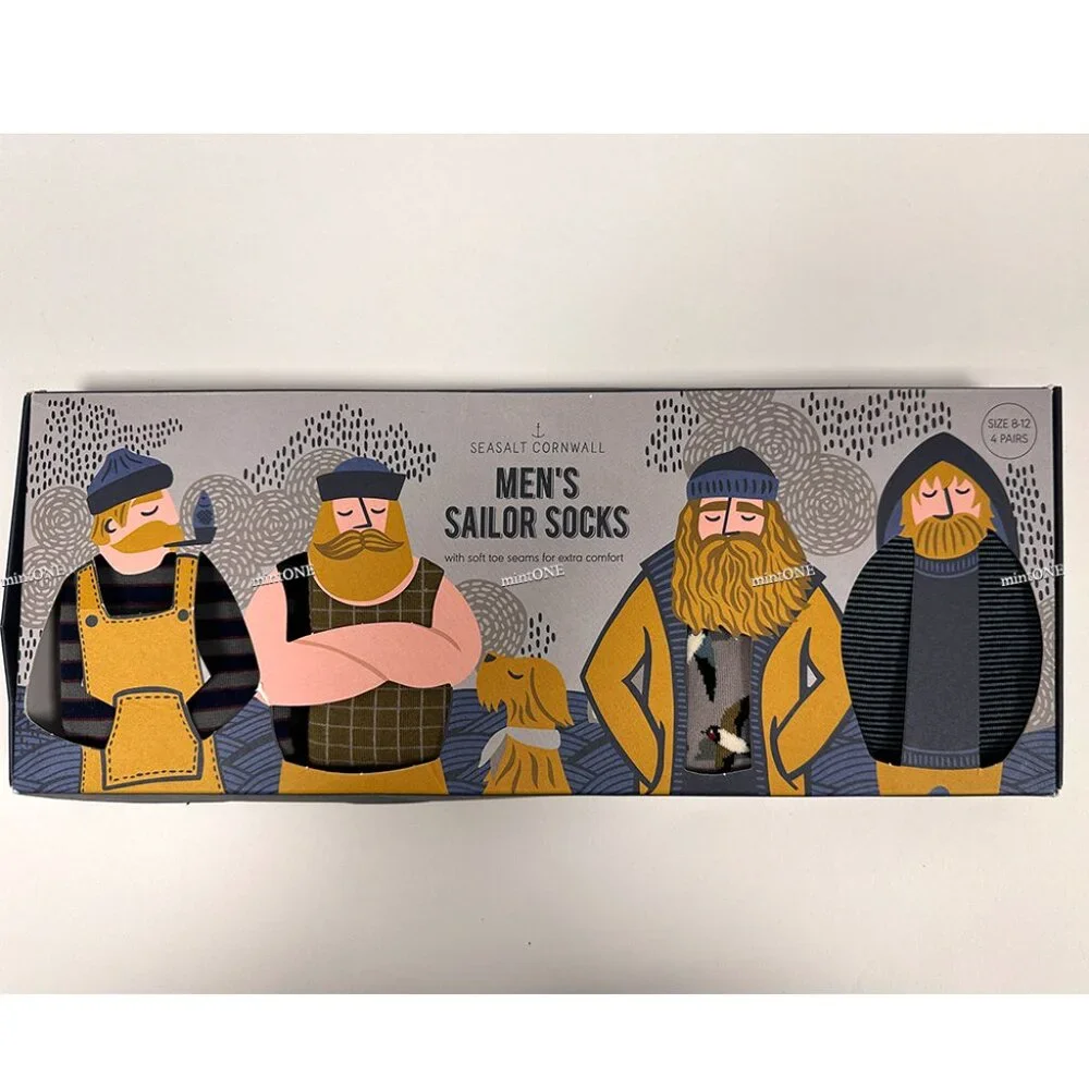 NEW Seasalt Cornwall Men's Sailor 4pair Crew Socks - Picture 4 of 4